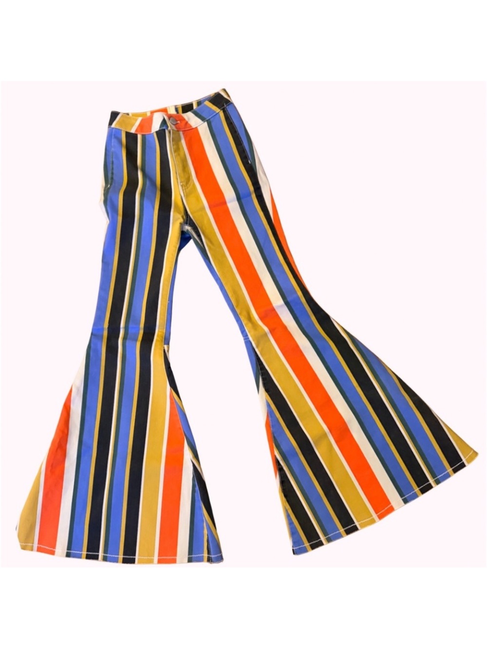Free People Stripped Bell Bottoms